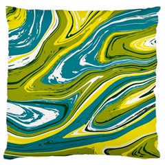 Green Vivid Marble Pattern Standard Flano Cushion Case (one Side) by goljakoff