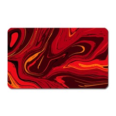 Red Vivid Marble Pattern 15 Magnet (rectangular) by goljakoff