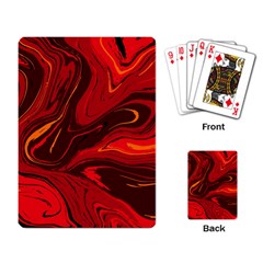 Red Vivid Marble Pattern 15 Playing Cards Single Design (rectangle) by goljakoff