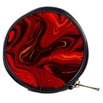 Red Vivid Marble Pattern 15 Mini Makeup Bag Front
