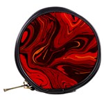 Red Vivid Marble Pattern 15 Mini Makeup Bag Back
