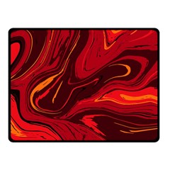 Red Vivid Marble Pattern 15 Fleece Blanket (small) by goljakoff