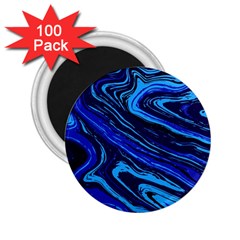 Blue Vivid Marble Pattern 16 2 25  Magnets (100 Pack)  by goljakoff