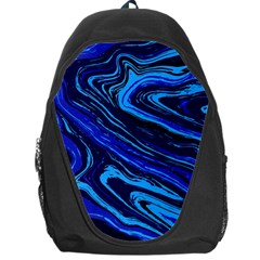 Blue Vivid Marble Pattern 16 Backpack Bag by goljakoff