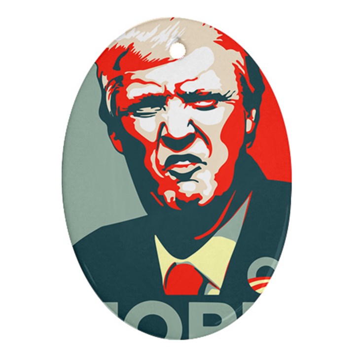 Trump NOPE Oval Ornament (Two Sides)