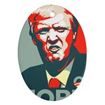 Trump NOPE Oval Ornament (Two Sides) Back