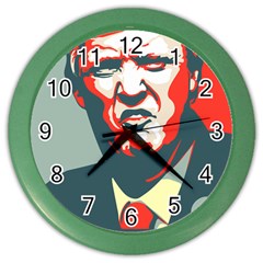 Trump Nope Color Wall Clock by goljakoff