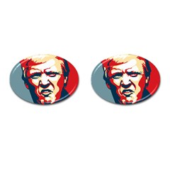 Trump Pop Art Cufflinks (oval) by goljakoff