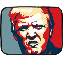 Trump Pop Art Double Sided Fleece Blanket (mini)  by goljakoff