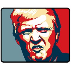 Trump Pop Art Double Sided Fleece Blanket (medium)  by goljakoff