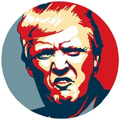 Trump Pop Art Wooden Puzzle Round by goljakoff