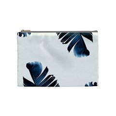 Blue Banana Leaves Cosmetic Bag (medium) by goljakoff