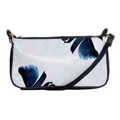 Blue Banana Leaves Shoulder Clutch Bag by goljakoff