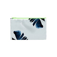 Blue Banana Leaves Cosmetic Bag (xs) by goljakoff