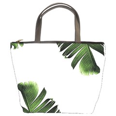 Green Banana Leaves Bucket Bag by goljakoff