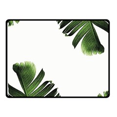 Green Banana Leaves Fleece Blanket (small) by goljakoff