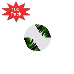 Banana Leaves 1  Mini Buttons (100 Pack)  by goljakoff