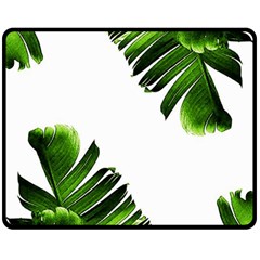 Banana Leaves Fleece Blanket (medium)  by goljakoff