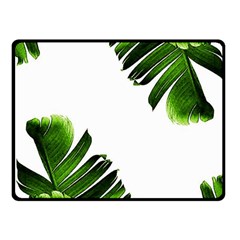 Banana Leaves Fleece Blanket (small) by goljakoff