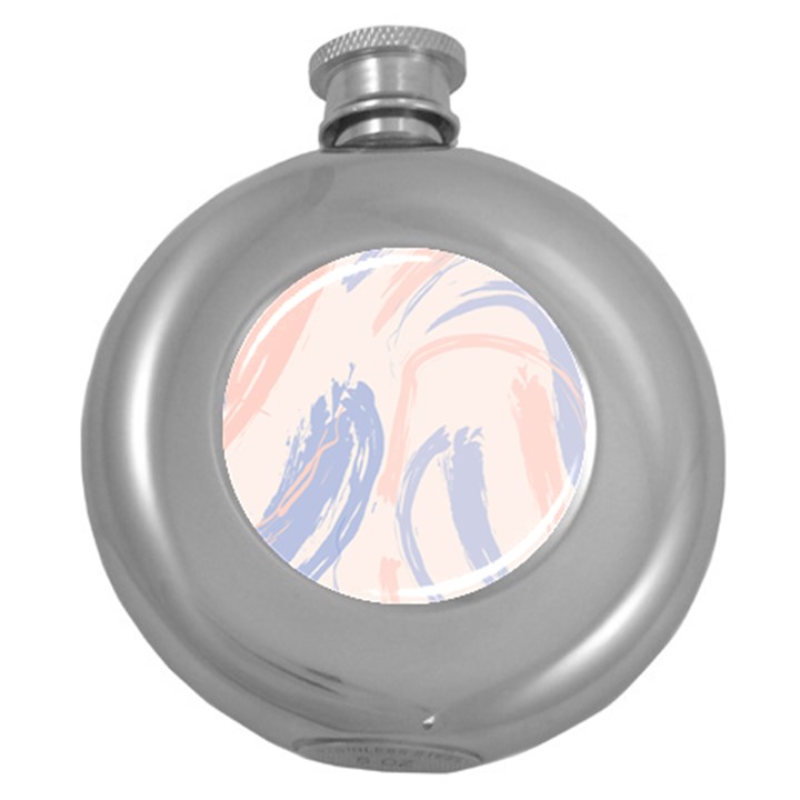 Marble stains  Round Hip Flask (5 oz)