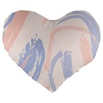 Marble stains  Large 19  Premium Heart Shape Cushions Front