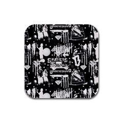Skater-underground2 Rubber Square Coaster (4 Pack)  by PollyParadise