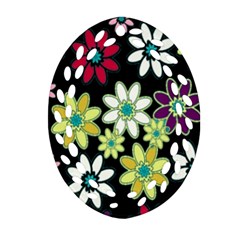 Flowerpower Oval Filigree Ornament (two Sides)