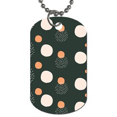 Black Peach White  Dog Tag (two Sides)