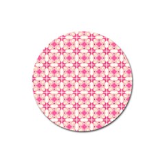 Pink-shabby-chic Magnet 3  (round) by PollyParadise