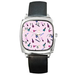 Accessories For Manicure Square Metal Watch by SychEva