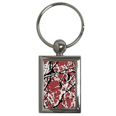 Vibrant Abstract Textured Artwork Print Key Chain (rectangle)