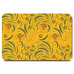 Folk Floral Pattern  Abstract Flowers Surface Design  Seamless Pattern Large Doormat  by Eskimos