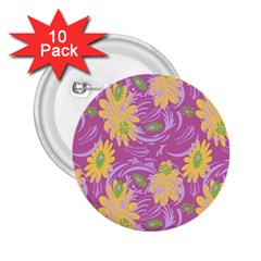 Folk Floral Pattern  Abstract Flowers Surface Design  Seamless Pattern 2 25  Buttons (10 Pack)  by Eskimos