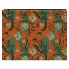 Folk Floral Pattern  Abstract Flowers Surface Design  Seamless Pattern Cosmetic Bag (xxxl) by Eskimos