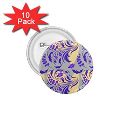 Folk floral pattern. Abstract flowers surface design. Seamless pattern 1.75  Buttons (10 pack)