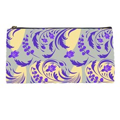 Folk floral pattern. Abstract flowers surface design. Seamless pattern Pencil Case