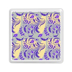 Folk floral pattern. Abstract flowers surface design. Seamless pattern Memory Card Reader (Square)