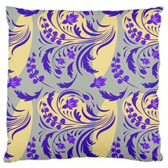 Folk floral pattern. Abstract flowers surface design. Seamless pattern Large Cushion Case (Two Sides)