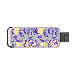 Folk floral pattern. Abstract flowers surface design. Seamless pattern Portable USB Flash (Two Sides)