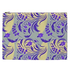 Folk floral pattern. Abstract flowers surface design. Seamless pattern Cosmetic Bag (XXL)