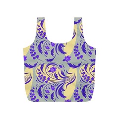 Folk floral pattern. Abstract flowers surface design. Seamless pattern Full Print Recycle Bag (S)