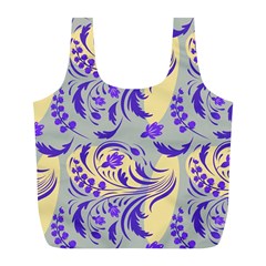 Folk floral pattern. Abstract flowers surface design. Seamless pattern Full Print Recycle Bag (L)