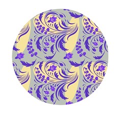 Folk floral pattern. Abstract flowers surface design. Seamless pattern Mini Round Pill Box (Pack of 3)