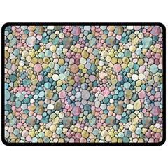 Multicolored Watercolor Stones Double Sided Fleece Blanket (large)  by SychEva