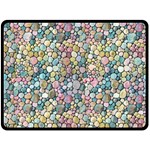 Multicolored Watercolor Stones Double Sided Fleece Blanket (Large)  80 x60  Blanket Front