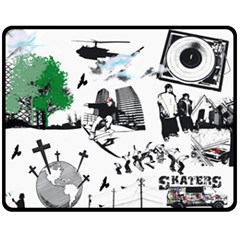 Skaterunderground Fleece Blanket (medium)  by PollyParadise