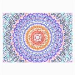 Pretty Pastel Boho Hippie Mandala Large Glasses Cloth (2 Sides) by CrypticFragmentsDesign