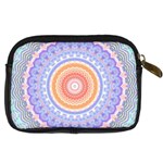 Pretty Pastel Boho Hippie Mandala Digital Camera Leather Case Back