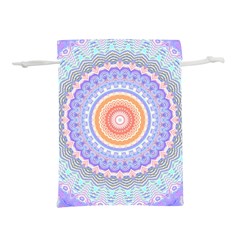 Pretty Pastel Boho Hippie Mandala Lightweight Drawstring Pouch (l) by CrypticFragmentsDesign