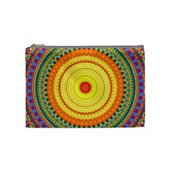 Neon Calliope Kaleidoscope Mandala Cosmetic Bag (Medium)